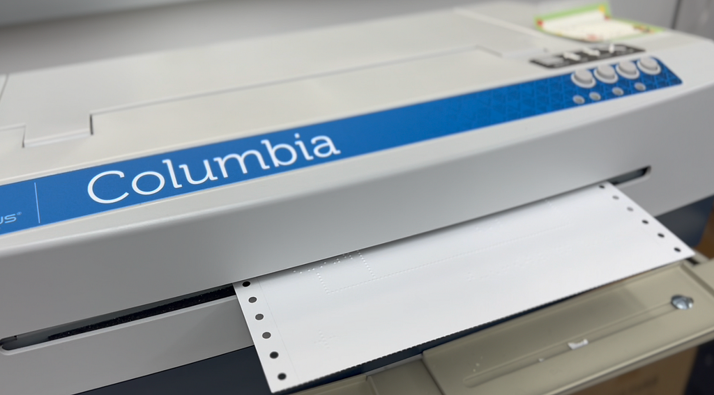 Columbia Braille embosser printer