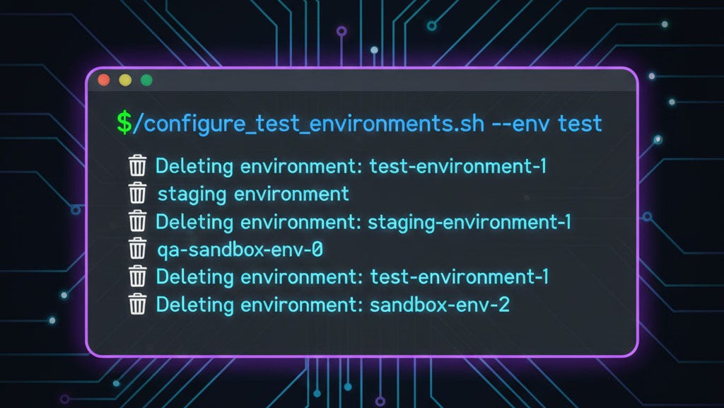 A Bash Script Deleted Every Test Environment in Week Two. Here’s What Should Have Stopped It.