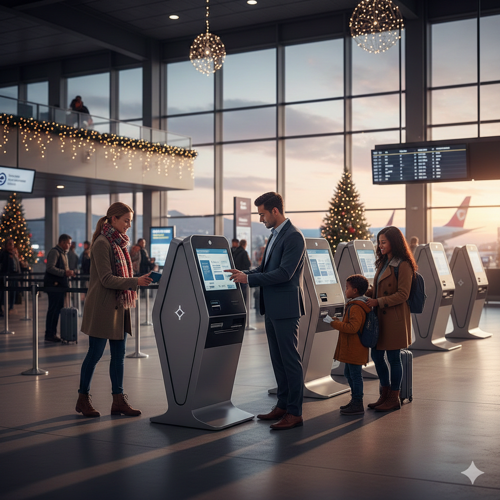 How to End Holiday Airport Queues Forever with Smart Kiosk Machines