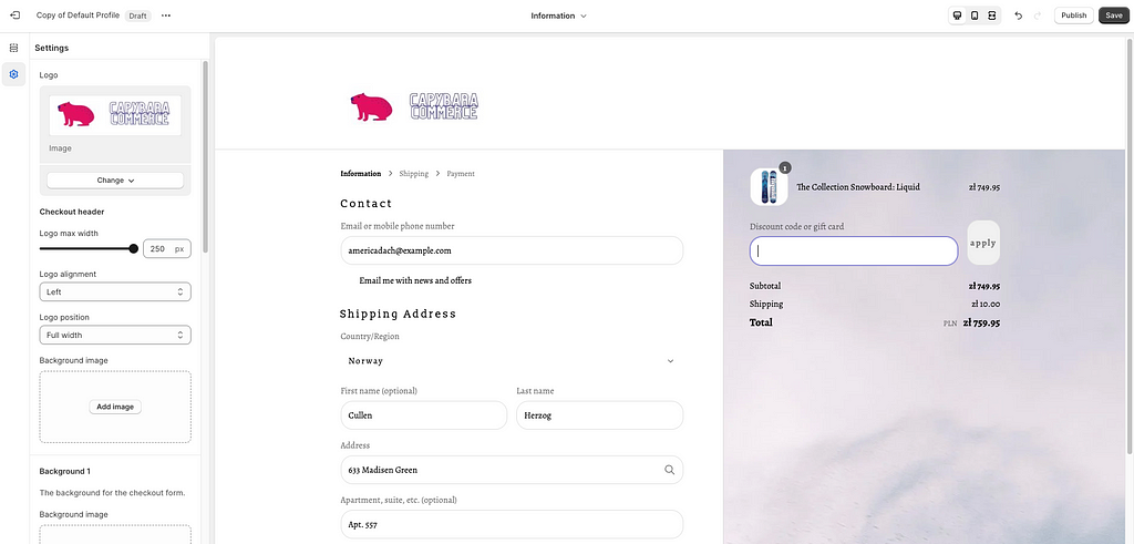 customize your Shopify checkout