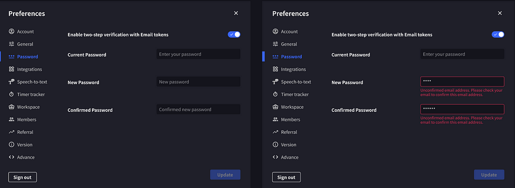 Justified spacing Inputs