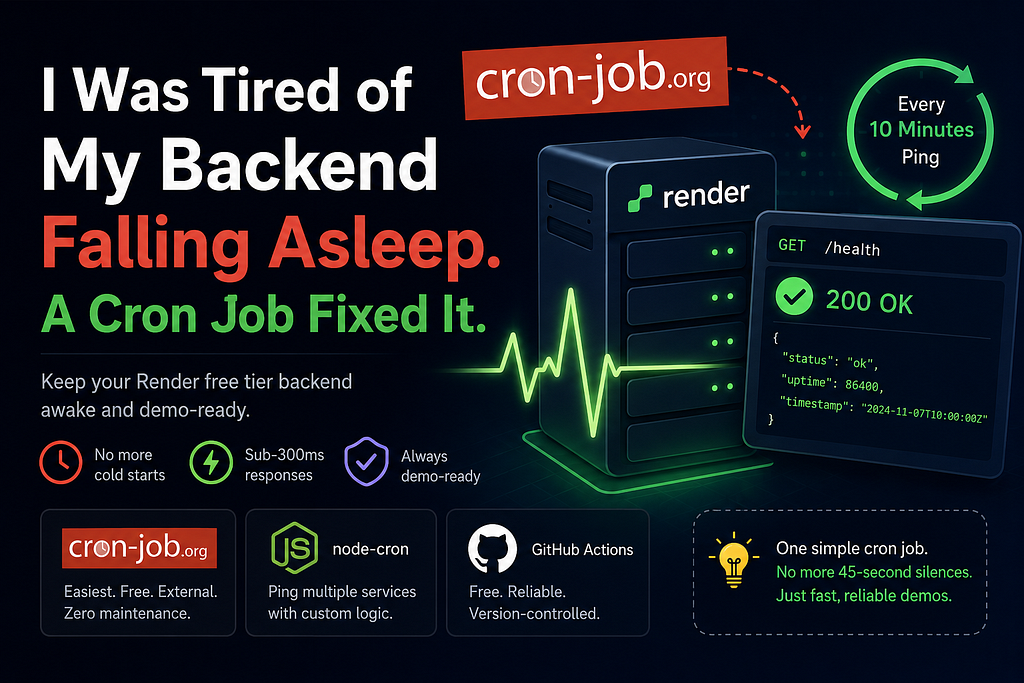 I Was Tired of My Backend Falling Asleep. A Cron Job Fixed It.