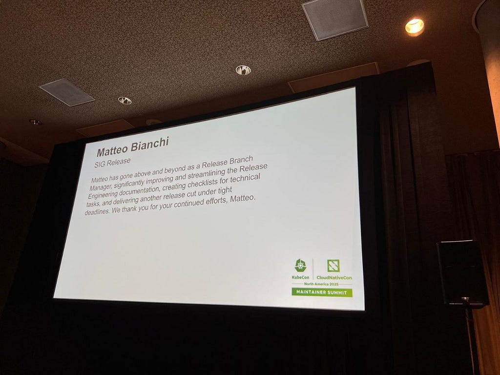 Got awarded at KubeCon NA 2025 in Atlanta (I was not there, tho)