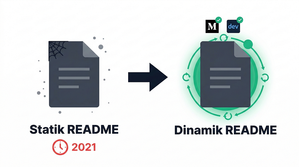GitHub Profil README’ni Canlı Tut: GitHub Actions ile Otomatik Güncelleme Rehberi⚡