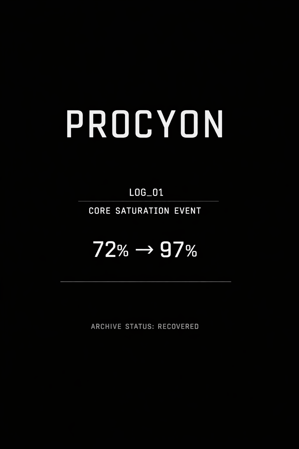 Procyon — Bitácora 1: Punto de Saturación