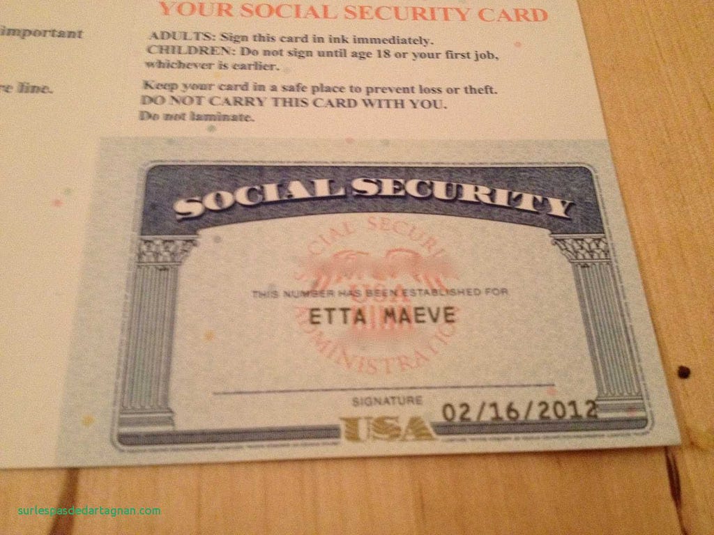 Social Security Card Template by Buyonlinedocument