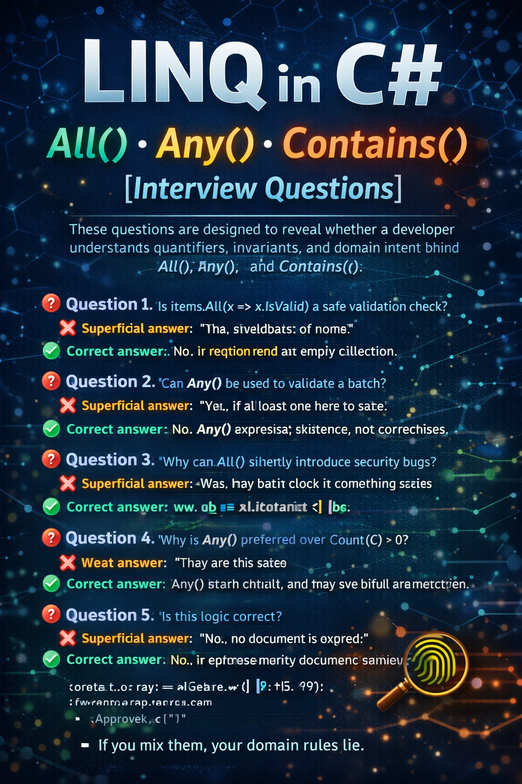 LINQ in C#: All(), Any(), and Contains() [Interview Questions]