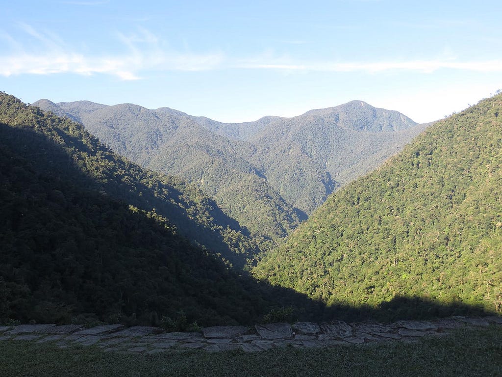 The upper Buritaca Valley from the main terrace of Teyuna, the “Lost City” of the ancient Tairona people.