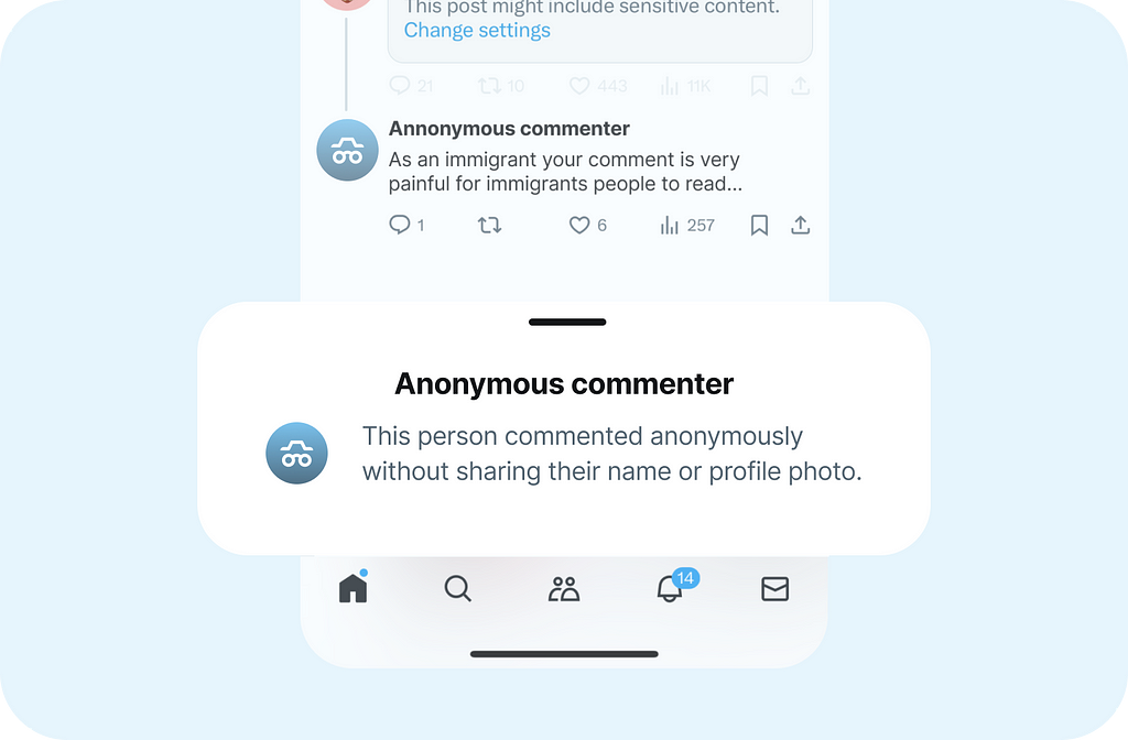 Anonymous comments view in the feed. Mitigating Hate Speech on Social Media Using AI.