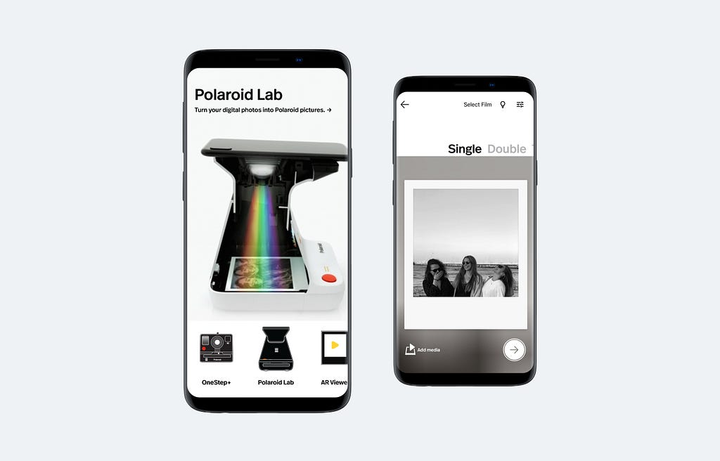 Introduction screens for the Polaroid Originals app for Android by EL Passion