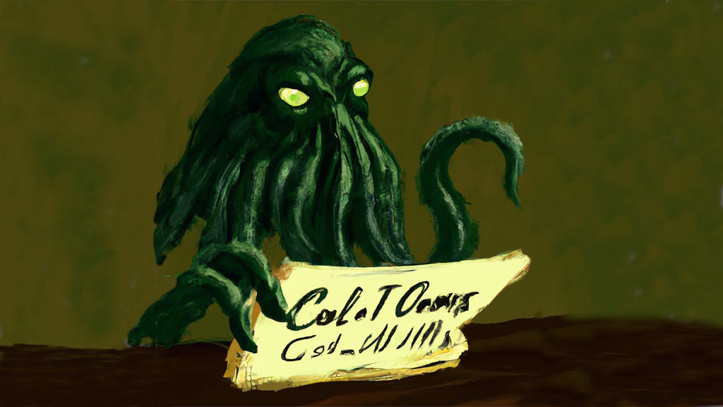 Tentacled creature holding a task list.