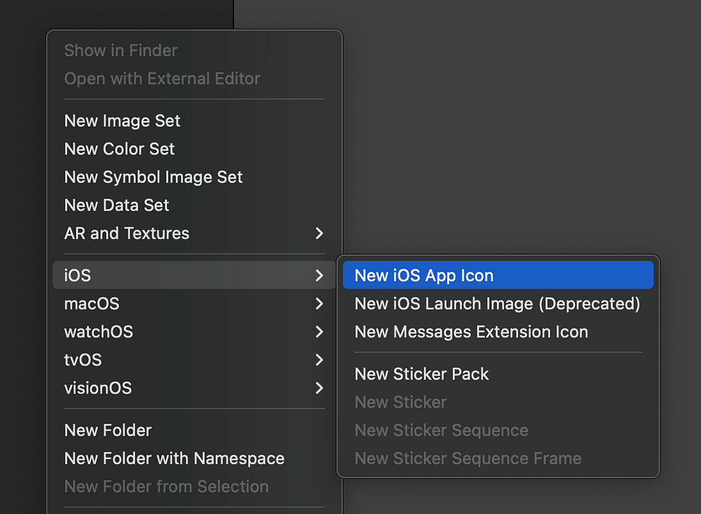 Adding a new set of icons in an Xcode project