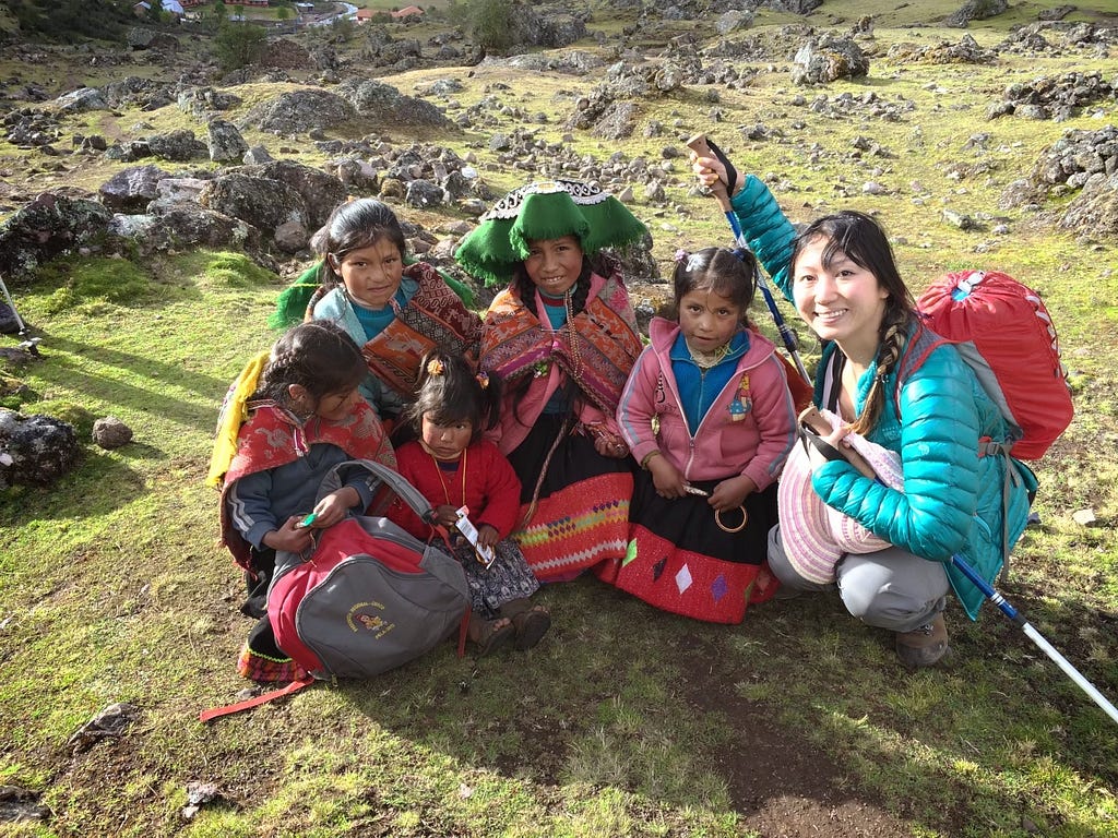 The locals in Peru on the Lares Trail to Machu Picchu