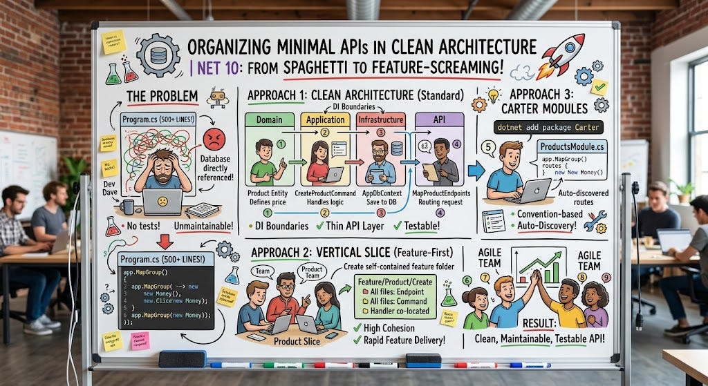 How To Organize Minimal API Endpoints Inside Of Clean Architecture in .NET 10