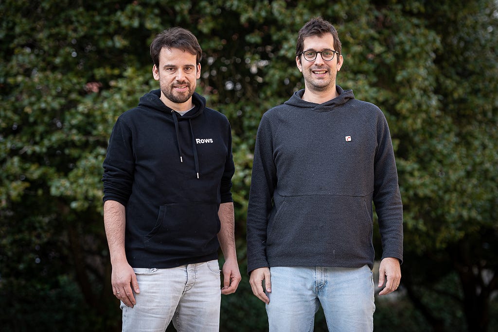 The founders of Rows: Torben Schulz (COO) and Humberto Ayres Pereira (CEO)