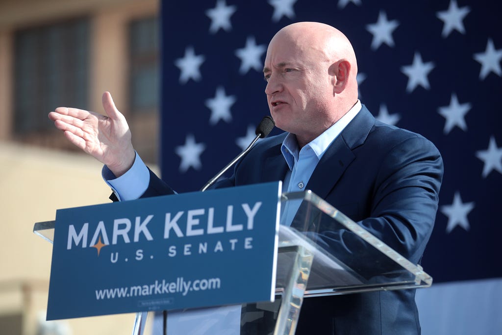 Senator Mark Kelly speaking