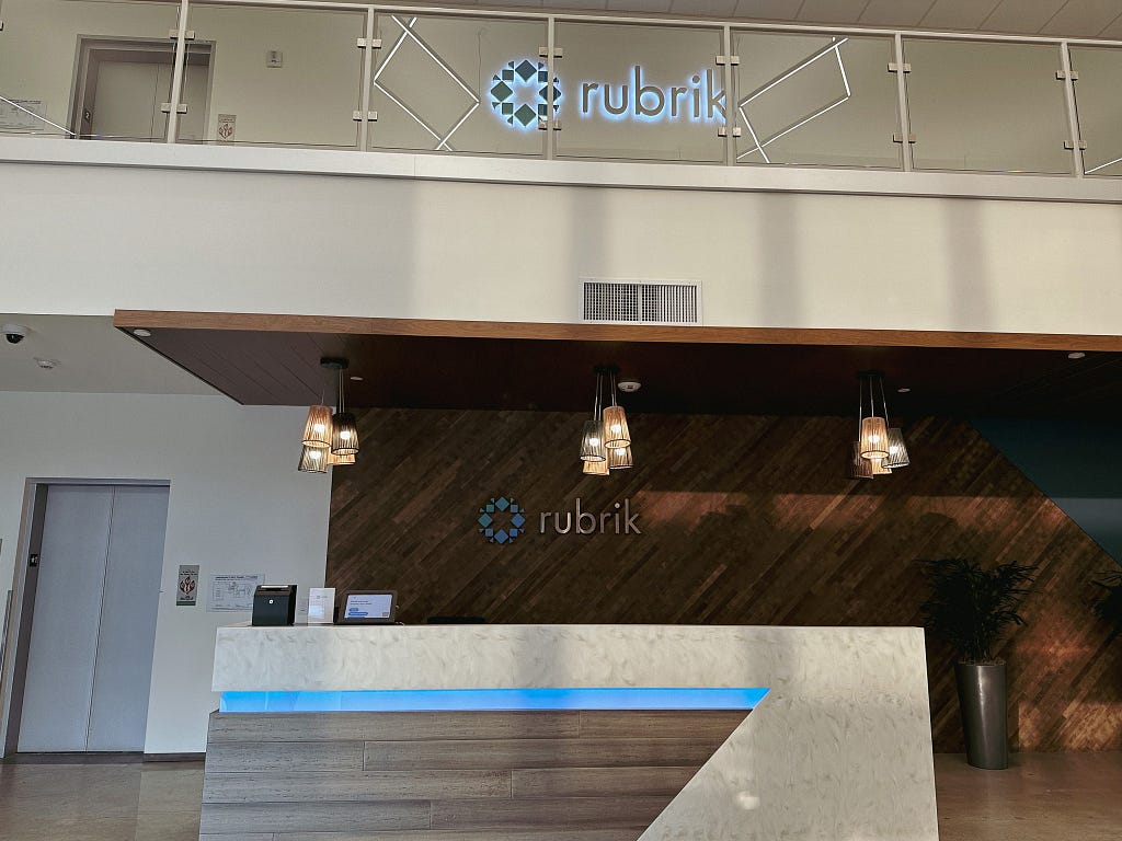 Rubrik’s headquarters in Palo Alto, California.