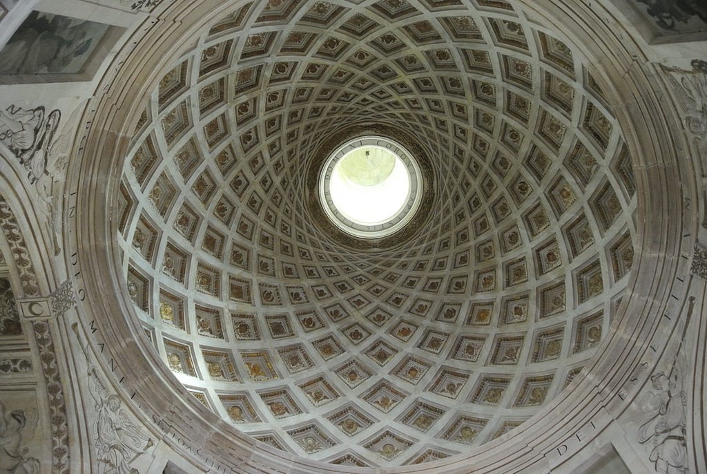 The ceiling of the chapel of Château d’Anet, France. Photo by Dr Martine Sauret