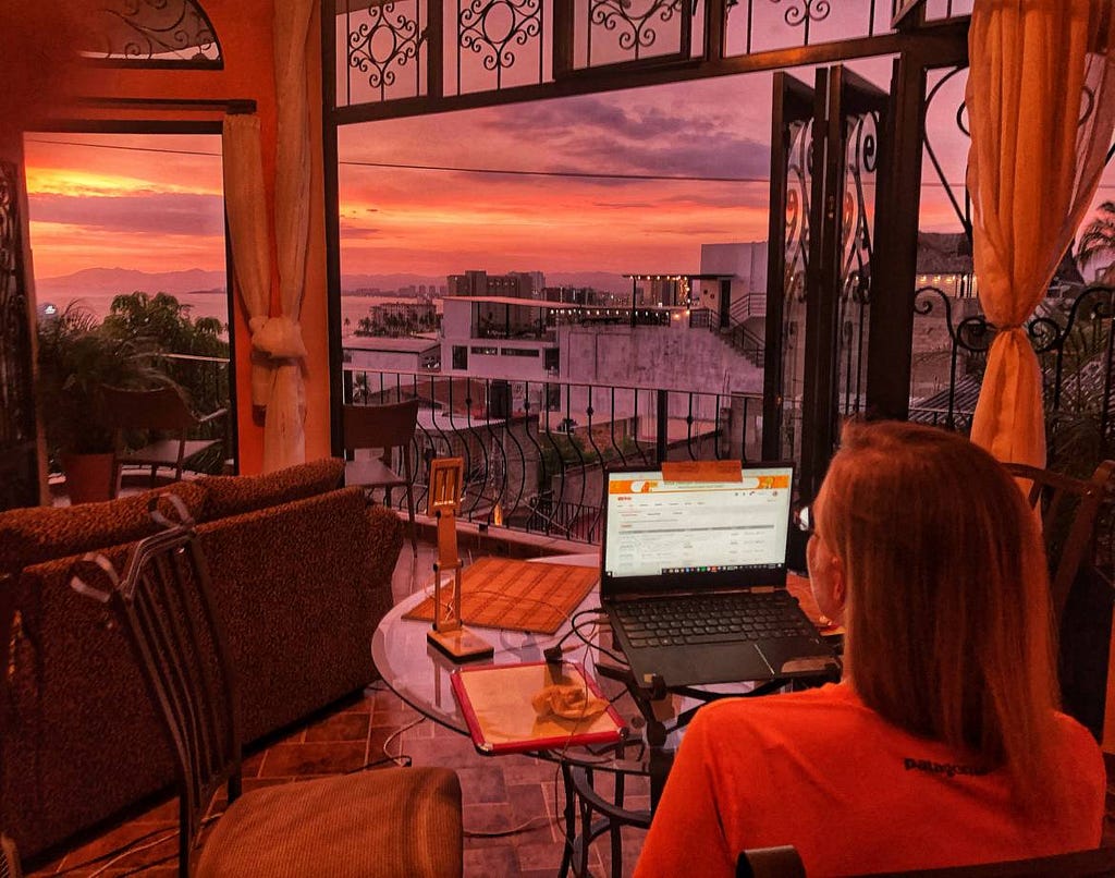 Teaching English online with an ocean view in Puerto Vallarta, Mexico