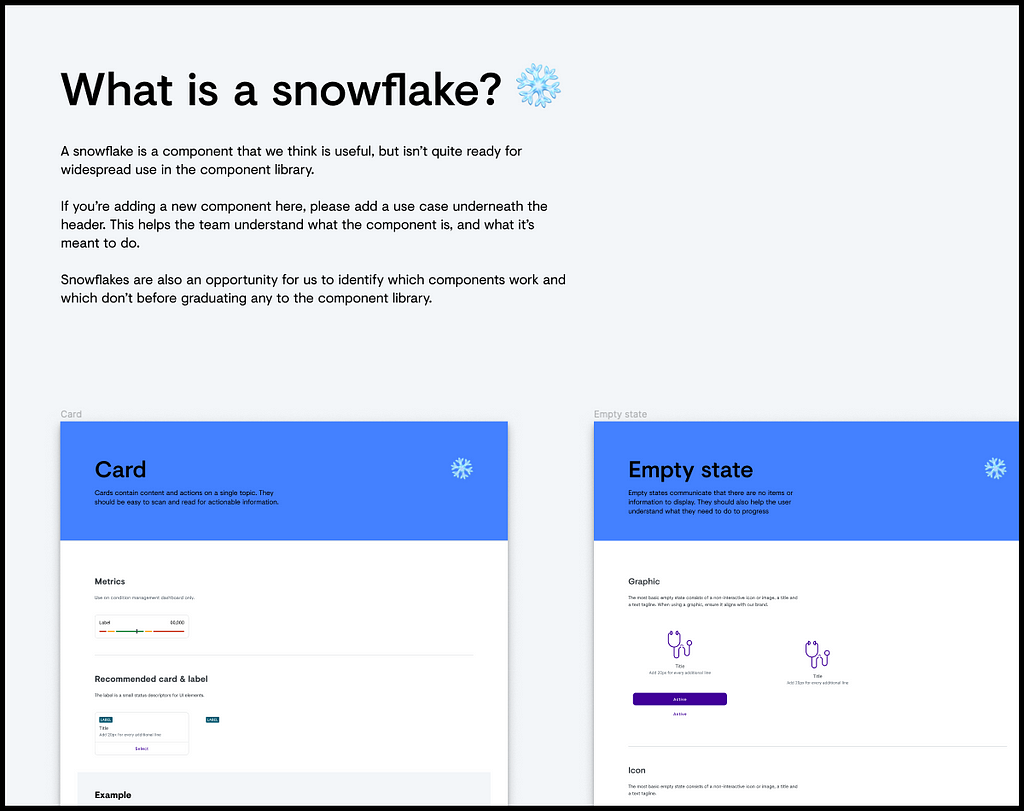 An example of our Snowflake area in Figma