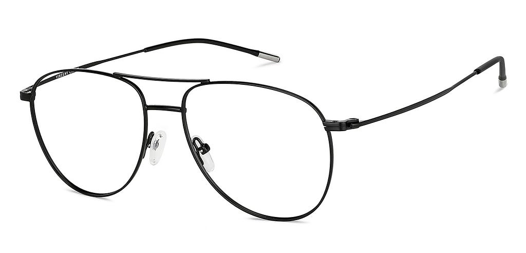 Black Full Rim Aviator Eyeglasses