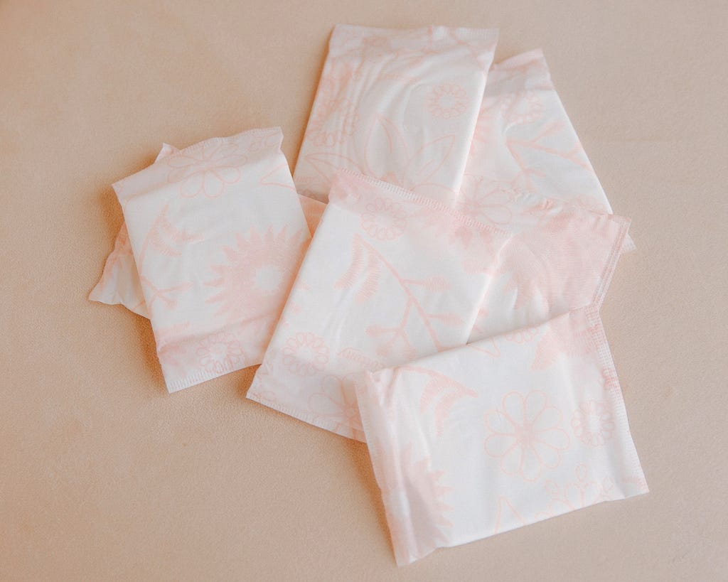 Pants liners wrapped in plastic