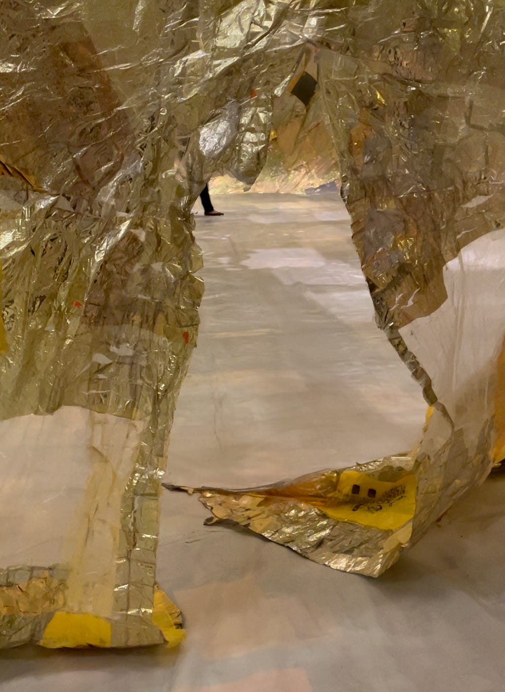 A large dome made out of plastic bags at Wonderspaces