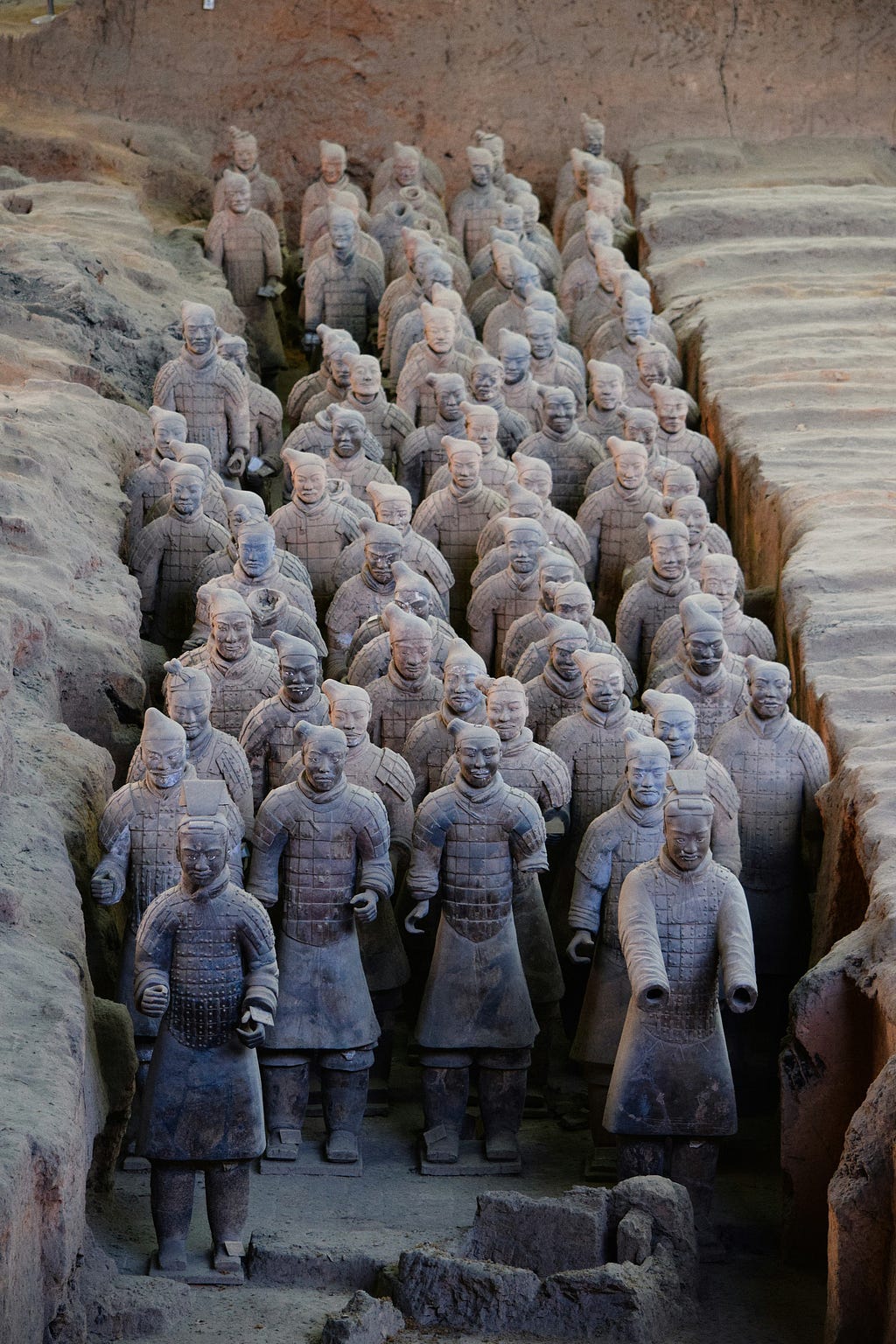 A photo of the Terracotta Army.