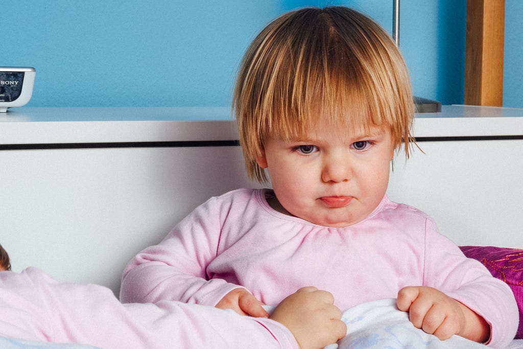 Picture of a defiant looking toddler