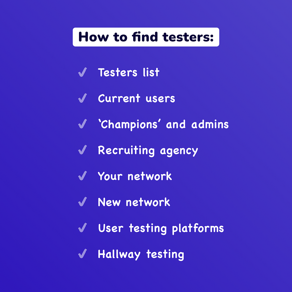 How to find testers