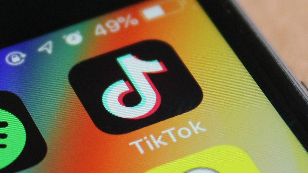 Tik Tok icon on a phone