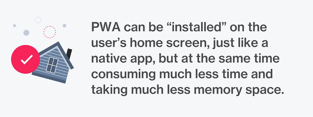 PWA can be installed on user’s home screen