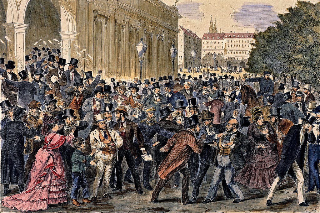 Painting of Black Friday in Vienna 1873.