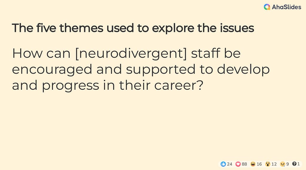 5/5 How can [neurodivergent] staff be encouraged and supported to develop and progress in their career?