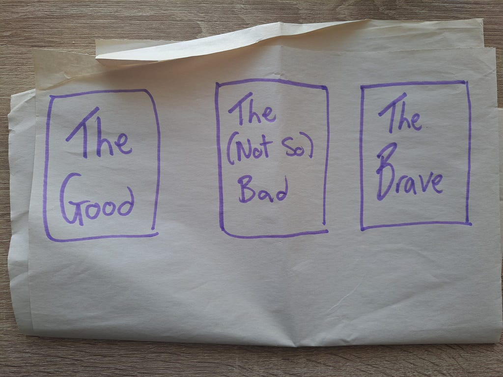 The Good, The (not so) bad, & the Brave