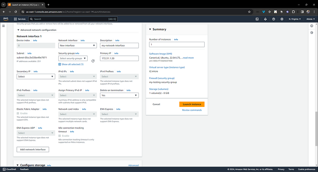 Create network interface