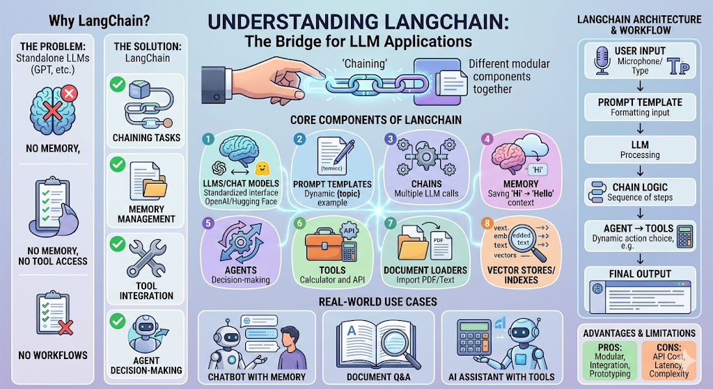 LangChain Explained : Building Modular LLM Applications with Python (Beginner to Advanced Guide)
