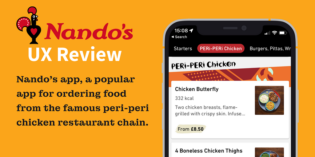 Saman Vahdat | Barno Studio / Nando’s App: a Delicious or Disappointing Experience? A Ux/Ui Review