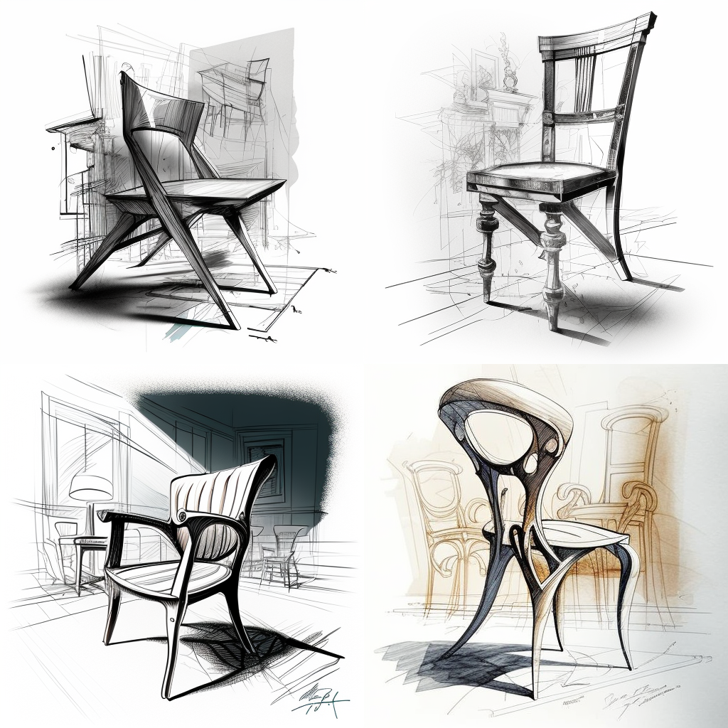 chairs, sketch