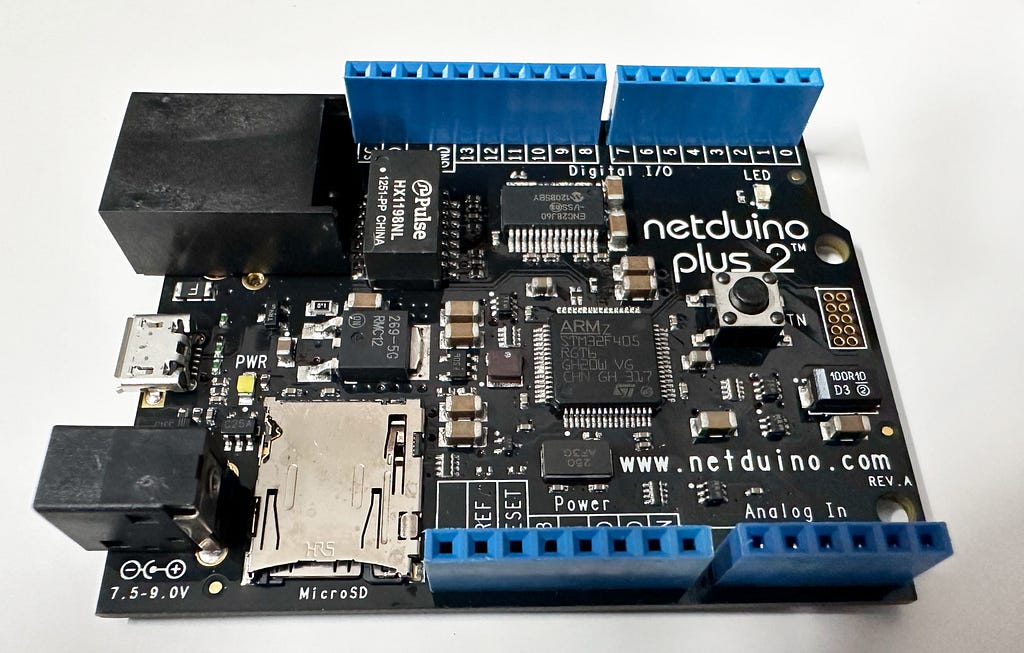 Netduino Plus 2 — Although this product is based on STM32F405 microcontroller, .NET was used to program this controller. | Embedded System Roadmap blog by Umer Farooq.