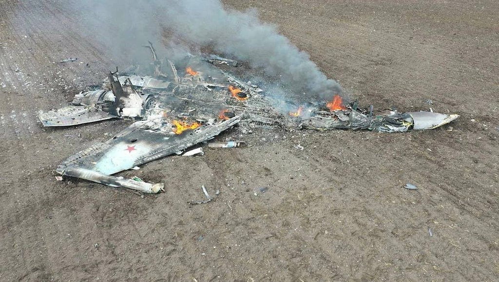 Russian iron bird wreck, a Sukhoi Su-35.