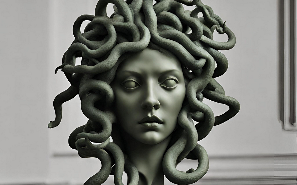 Imagen de la más famosa de las Gorgonas, Medusa