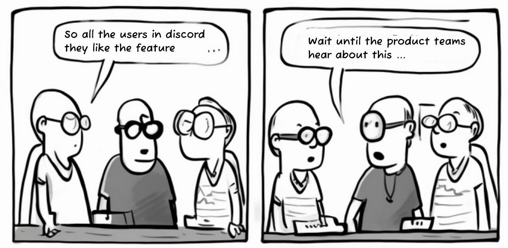 comic of software devs talking about product mangers