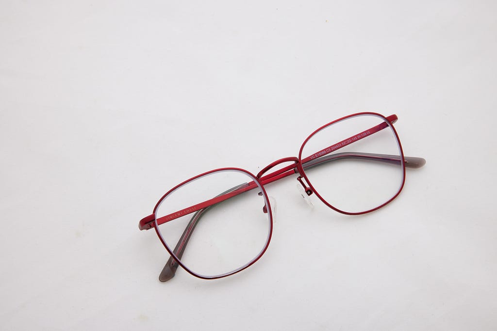 Red Full Rim Square Eyeglasses