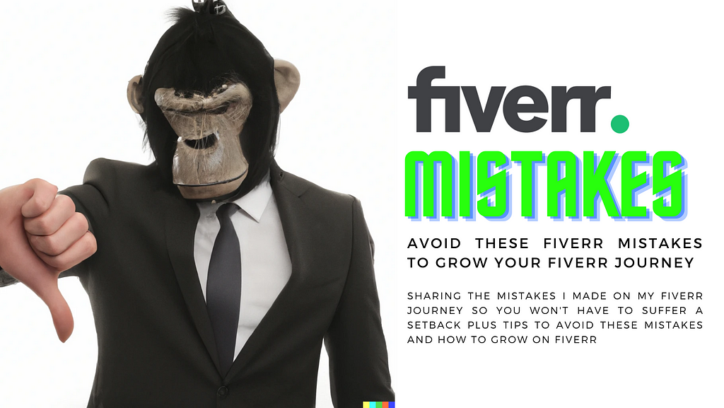 Avoid making these mistakes on Fiverr to grow your Fiverr journey. Sharing the mistakes I made on my Fiverr journey so you won’t have to suffer a setback like I did plus tips and tricks on how to grow on Fiverr.