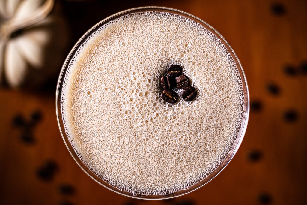 Top view of Espresso martini