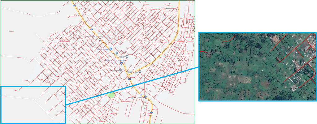 Orbital Insight road lines match OSM