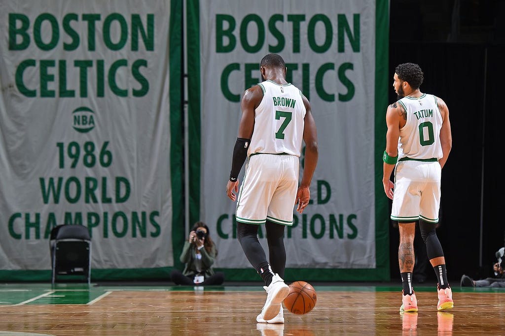 The two stars of Boston — Jayson Tatum and Jaylen Brown will have all eyes on them as the Celtics look to make a deep playoff run once again.