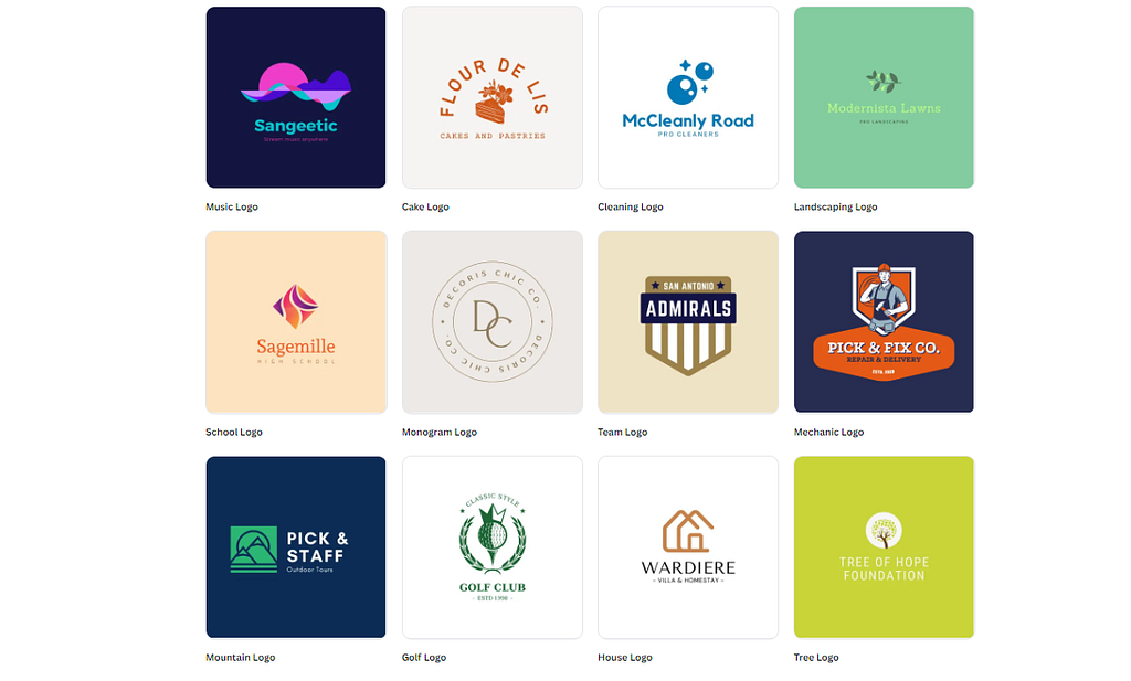 Canva logo templates