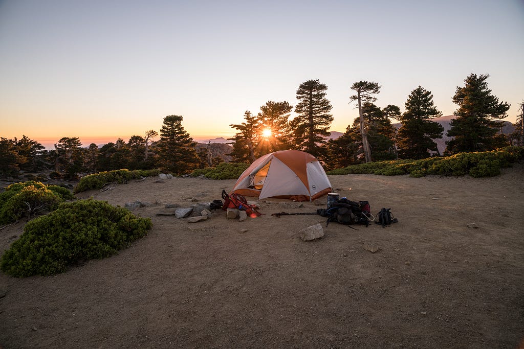 a campsite for when you take the Outdoorsy Dad on a trip